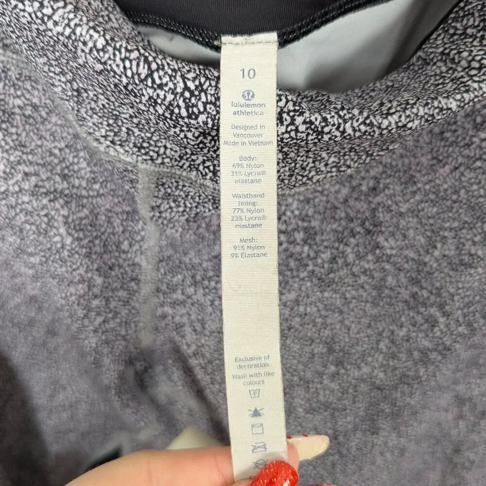 Lululemon | Women's Multicolor Pace Rival Crop Leggings Size 10